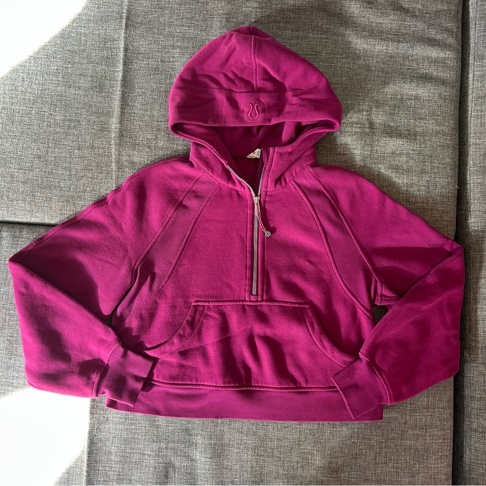 Lululemon Magenta Half-Zip Oversized Scuba Sz XS-S